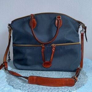 Navy blue satchel style purse